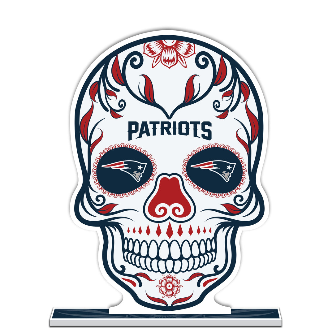 NFL New England Patriots Día De Los Muertos Skull Styrene Standee