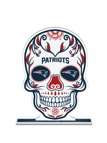NFL New England Patriots Día De Los Muertos Skull Standee