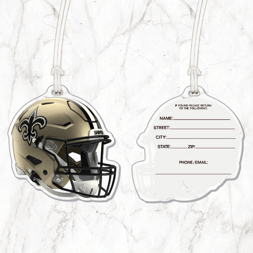 NFL New Orleans Saints Acrylic Helmet Luggage Tag