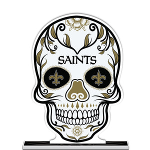 NFL New Orleans Saints Día De Los Muertos Skull Styrene Standee