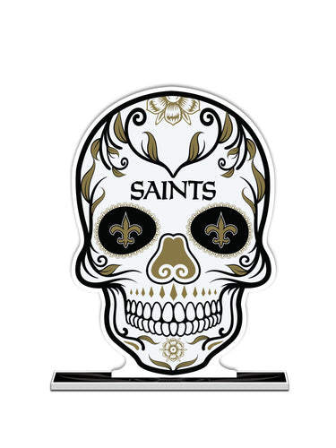 NFL New Orleans Saints Día De Los Muertos Skull Standee