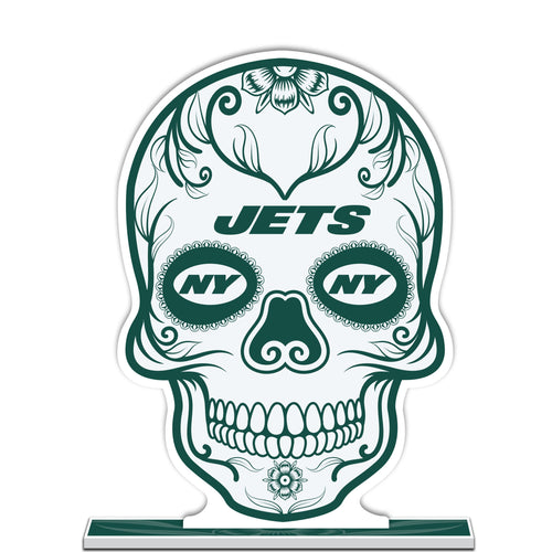NFL New York Jets Día De Los Muertos Skull Styrene Standee