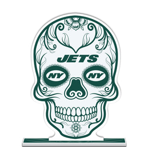 NFL New York Jets Día De Los Muertos Skull Styrene Standee