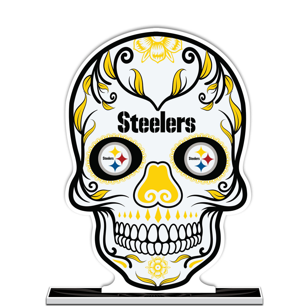 NFL Pittsburgh Steelers Día De Los Muertos Skull Styrene Standee
