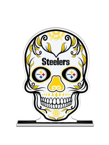 NFL Pittsburgh Steelers Día De Los Muertos Skull Standee