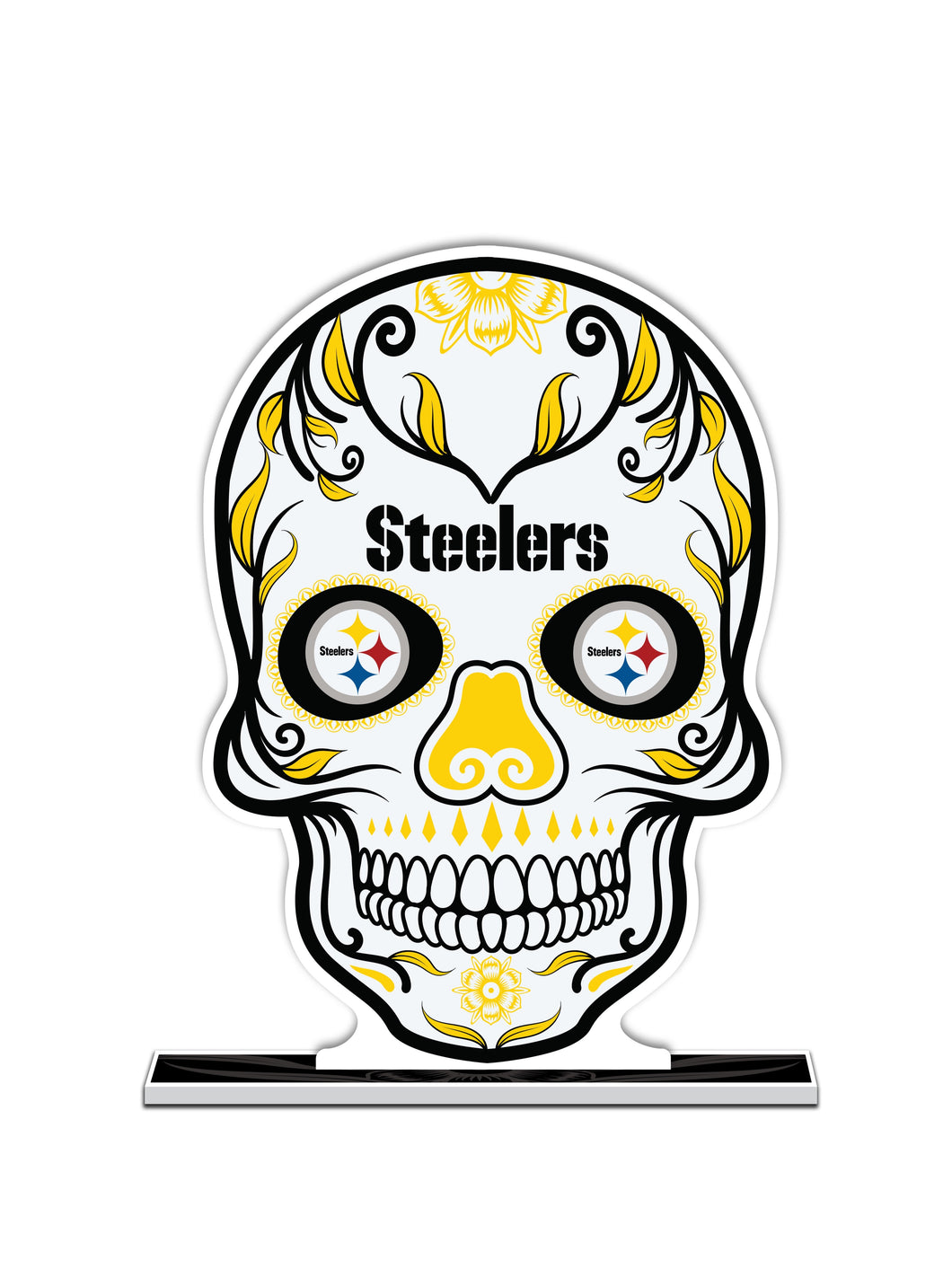 NFL Pittsburgh Steelers Día De Los Muertos Skull Standee