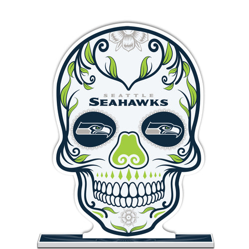 NFL Seattle Seahawks Día De Los Muertos Skull Styrene Standee