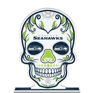 NFL Seattle Seahawks Día De Los Muertos Skull Styrene Standee