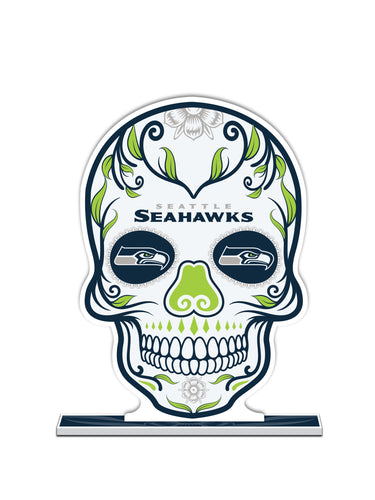 NFL Seattle Seahawks Día De Los Muertos Skull Standee