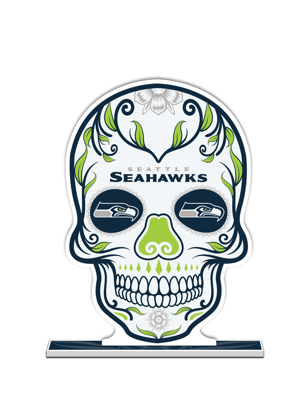 NFL Seattle Seahawks Día De Los Muertos Skull Standee