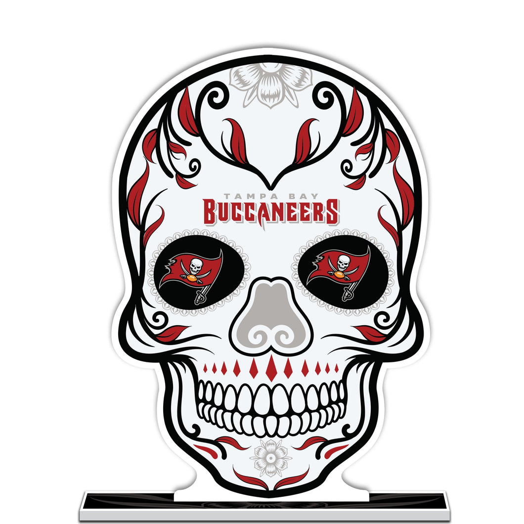 NFL Tampa Bay Buccaneers Día De Los Muertos Skull Styrene Standee