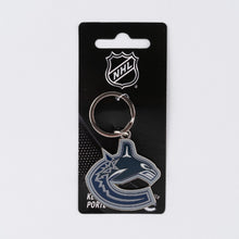 Load image into Gallery viewer, NHL Vancouver Canucks 3D Metal Keychain Packaging