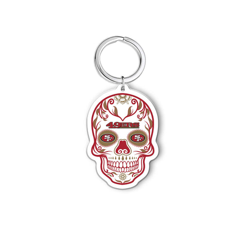 NFL San Francisco 49ers Acrylic Día De Los Muertos Skull Keychain